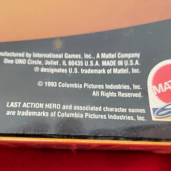 Last Action Hero Board Game Mattel 3D Schwarzenegger 1993 Movie NEW SEALED 7115 - Picture 5 of 6